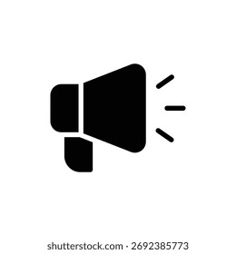 Megaphon-Symbol für Ankündigung, Kommunikation und Marketingwerbung, geeignet für Werbung, Öffentlichkeitsarbeit, Medienkampagnen und Projekte für die digitale Kommunikation