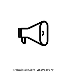 Icono de megáfono que representa la comunicación, los anuncios públicos y la promoción - Ideal para el marketing, la publicidad y la oratoria