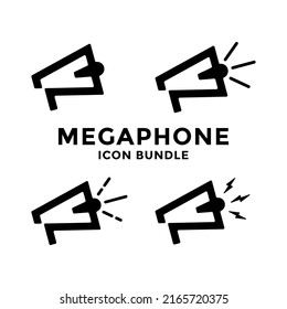 Megaphone icon set bundle logo