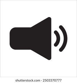 Megaphone icon set. Electric megaphone symbol with sound. Loudspeaker megaphone. Advertising concept.