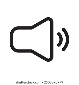 Megaphone icon set. Electric megaphone symbol with sound. Loudspeaker megaphone. Advertising concept.