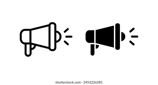 Megaphone icon set. flat illustration of vector icon