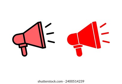 Megaphone Icon Set-Illustration. Lautsprecherzeichen und Symbol