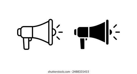 Megaphone icon set. Loudspeaker Symbol. for mobile concept and web design. vector illustration on white background