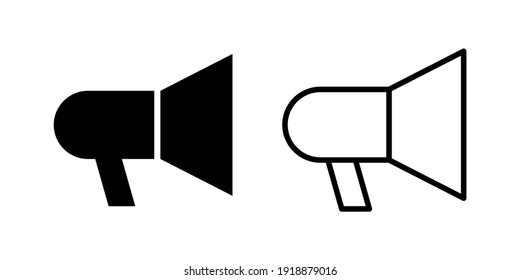Megaphone icon set. Loudspeaker icon vector.