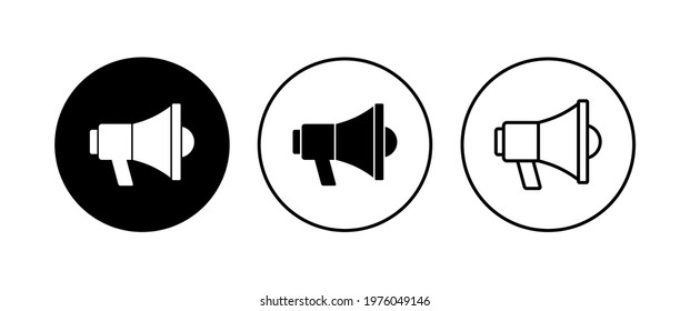 Megaphone icon set. Loudspeaker icon vector.