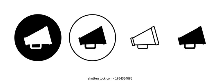 Conjunto de iconos de megáfono. Vector de iconos de altavoz.