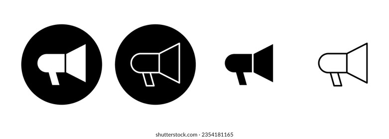 Conjunto de iconos de megáfono. Vector de iconos de altavoz.