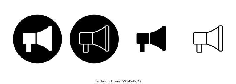 Megaphone Symbol Set. Lautsprecher-Icon-Vektorgrafik.