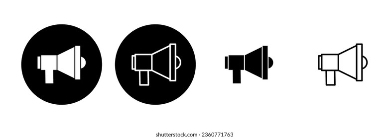 Megaphone icon set. Loudspeaker icon vector.
