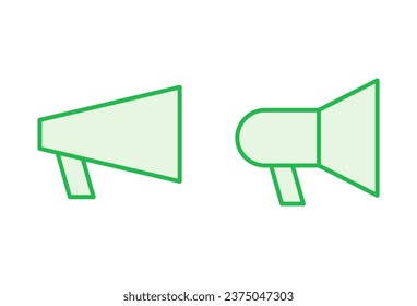 Megaphone icon set. Loudspeaker icon vector.