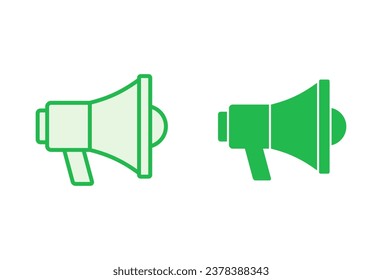 Megaphone icon set. Loudspeaker icon vector.