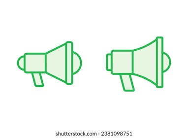Megaphone icon set. Loudspeaker icon vector.