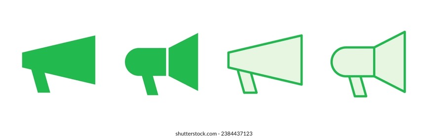 Megaphone Symbol Set. Lautsprecher-Icon-Vektorgrafik.