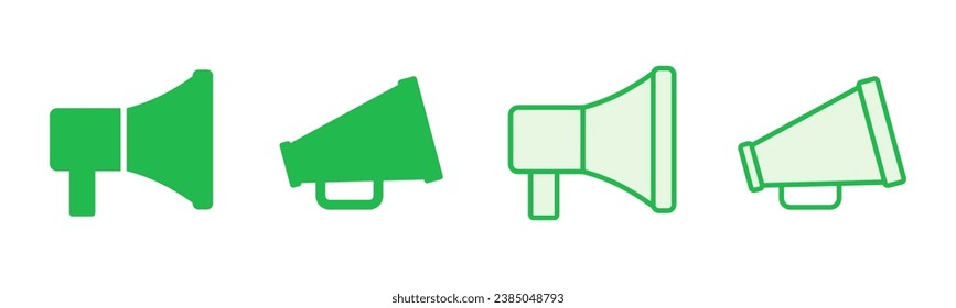 Megaphone Symbol Set. Lautsprecher-Icon-Vektorgrafik.