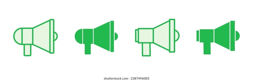 Megaphone icon set. Loudspeaker icon vector.