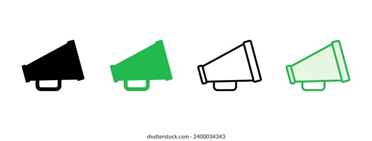 Conjunto de iconos de megáfono. Vector de iconos de altavoz.