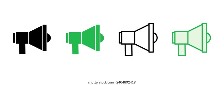 Megaphone icon set. Loudspeaker icon vector.