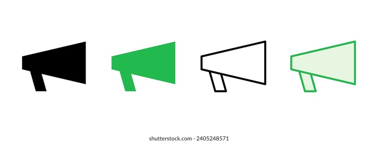 Megaphone icon set. Loudspeaker icon vector.