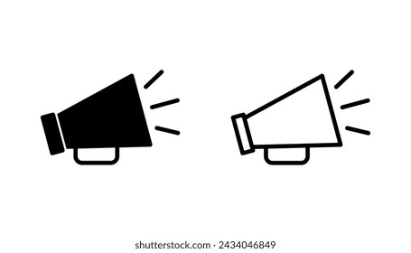Conjunto de iconos de megáfono. Vector de icono de altavoz.