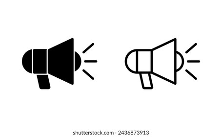 Megaphone icon set. Loudspeaker icon vector.