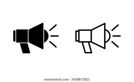Megaphone icon set. Loudspeaker icon vector.