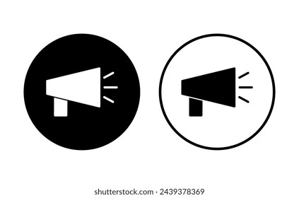 Megaphone icon set. Loudspeaker icon vector.