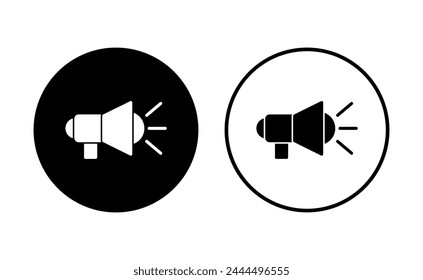 Megaphone icon set. Loudspeaker icon vector.