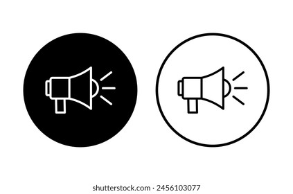 Megaphone icon set. Loudspeaker icon vector.