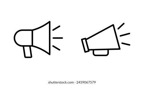 Conjunto de iconos de megáfono. Vector de iconos de altavoces.