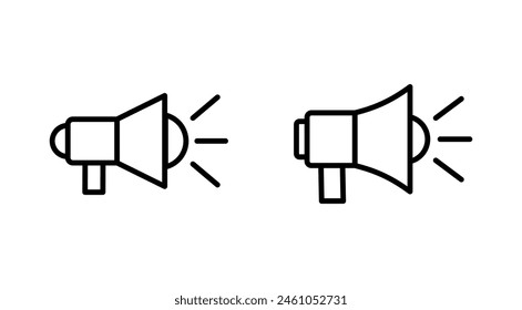 Megaphone icon set. Loudspeaker icon vector.