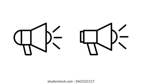 Conjunto de iconos de megáfono. Vector de iconos de altavoces.