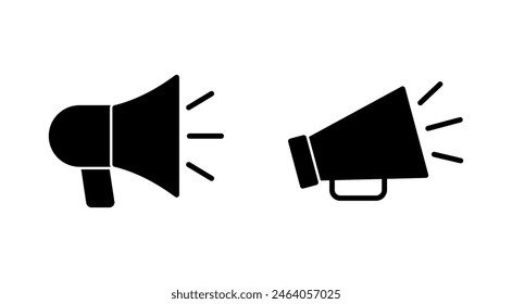 Megaphone icon set. Loudspeaker icon vector.