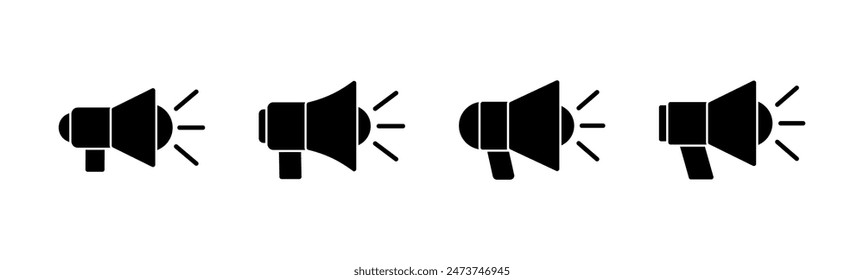 Megaphone icon set. Loudspeaker icon vector.