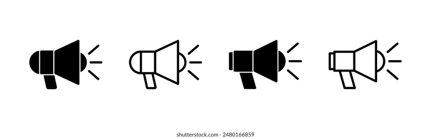 Megaphone icon set. Loudspeaker icon vector.