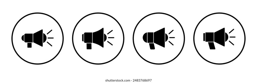 Megaphone icon set. Loudspeaker icon vector.