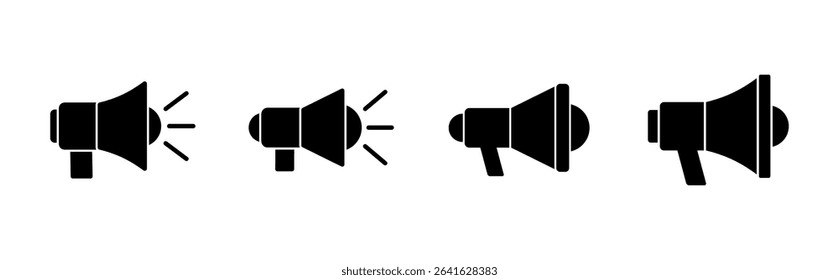 Megaphone icon set. Loudspeaker icon vector.