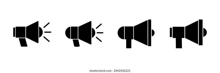 Conjunto de iconos de megáfono. Vector de icono de altavoz.