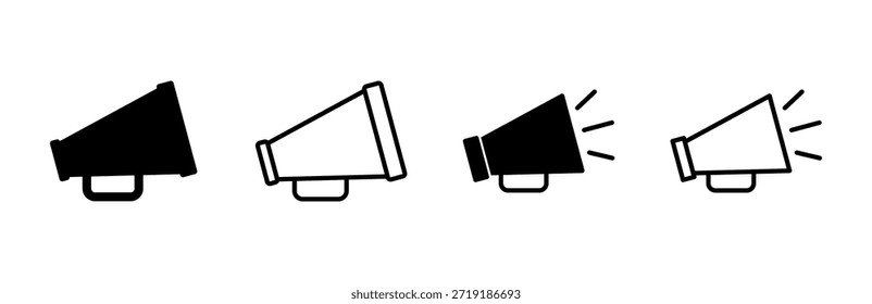 Megaphone icon set. Loudspeaker icon vector.