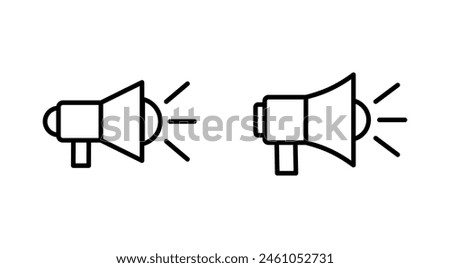 Megaphone icon set. Loudspeaker icon vector.