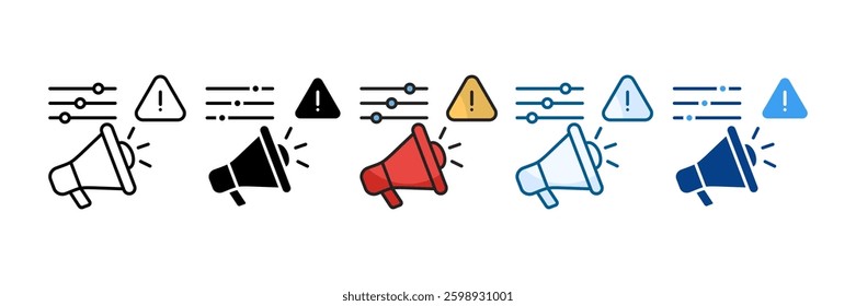 Megaphone Icon Set Multiple Style Collection