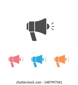 Megaphone icon set. Icon megaphone Single Icon Graphic Design - Vector illustration