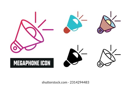 Vektorgrafik eines Megaphone-Symbolsatzes