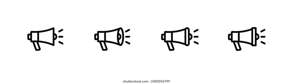 Megaphone icon set vector illustration