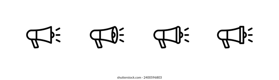 Megaphone icon set vector illustration