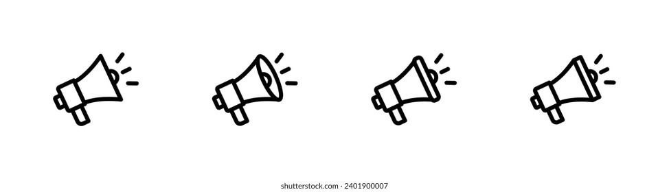 Icono Megaphone set ilustración vectorial
