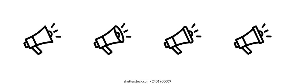 Icono Megaphone set ilustración vectorial