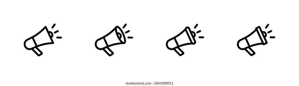 Icono Megaphone set ilustración vectorial