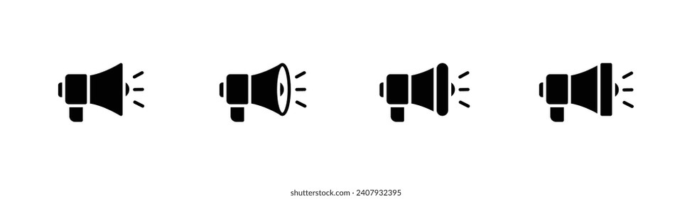 Megaphone icon set vector illustration