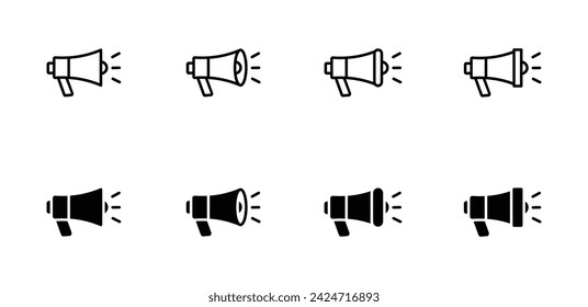 Megaphone icon set vector illustration